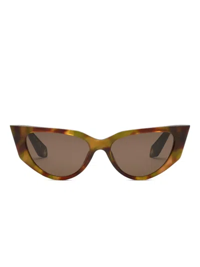 Roberto Cavalli Cat-eye Sunglasses In Brown
