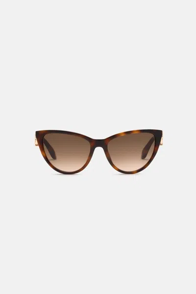 Roberto Cavalli Cat-eye Sunglasses In Brown