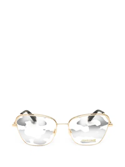 Roberto Cavalli Cat-eye Frame Glasses In Gold