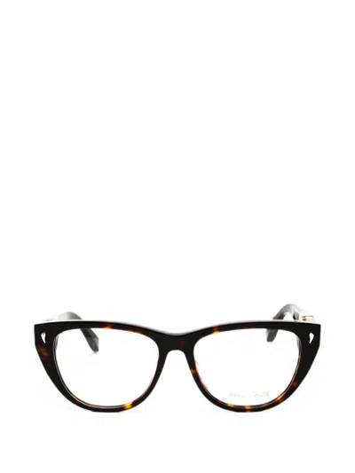 Roberto Cavalli Cat-eye Glasses In Brown
