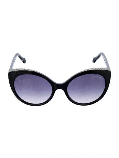 Pre-owned Roberto Cavalli Cat-eye Gradient Sunglasses In Blue
