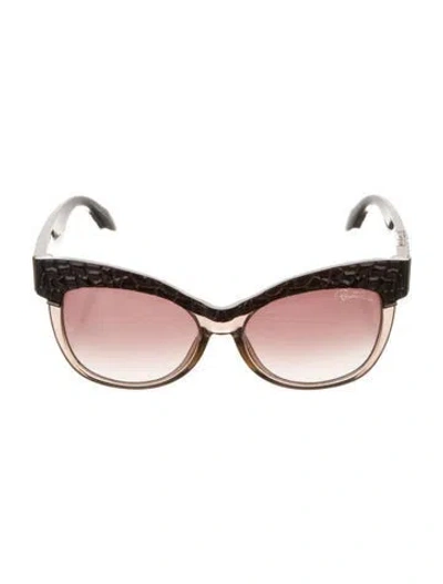 Pre-owned Roberto Cavalli Cat-eye Gradient Sunglasses In Brown