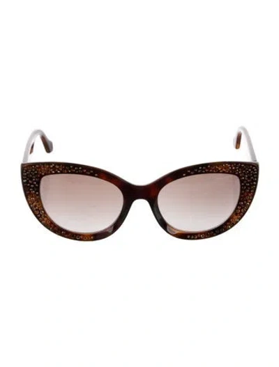 Pre-owned Roberto Cavalli Cat-eye Gradient Sunglasses In Brown
