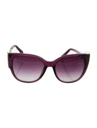 Pre-owned Roberto Cavalli Cat-eye Gradient Sunglasses In Purple