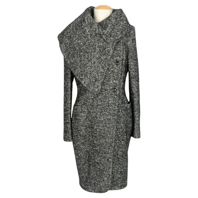 Pre-owned Roberto Cavalli Cavalli Cotton Coat In Black