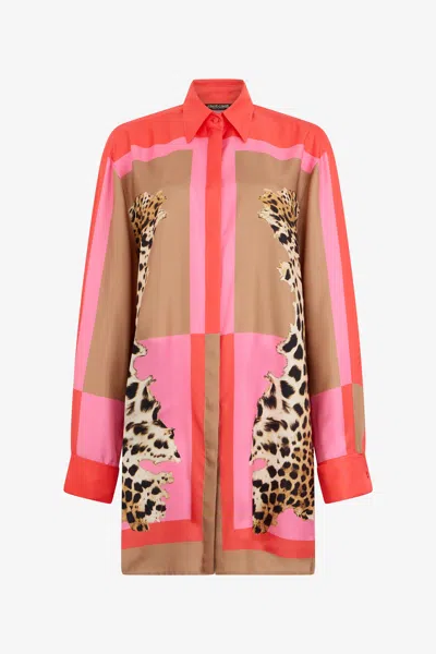 Roberto Cavalli Cavalli Pop Print Silk Dress In Multi