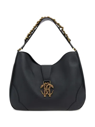 Roberto Cavalli Chain-detail Shoulder Bag In Black