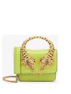 Roberto Cavalli Chain-link Mini Bag In Green