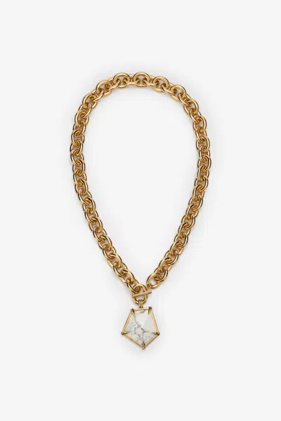 Roberto Cavalli Chain Necklace With Pendant In Gold