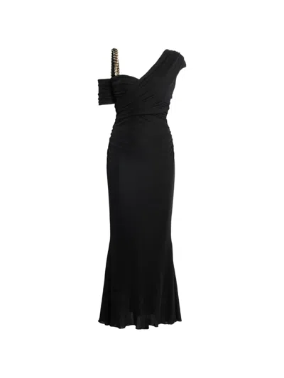 Roberto Cavalli Chain Strap Dress In Black