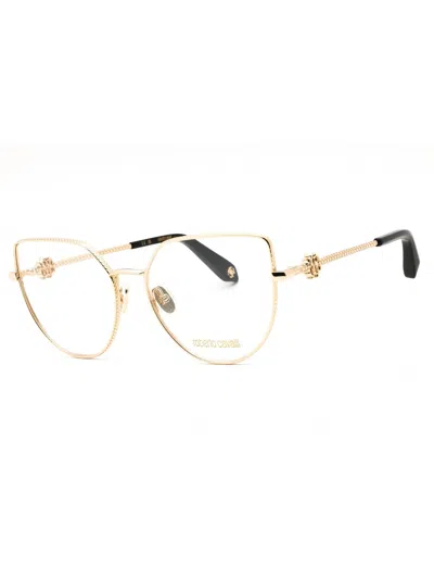 Roberto Cavalli Chic Cat-eye Eyeglasses For Women In Gold
