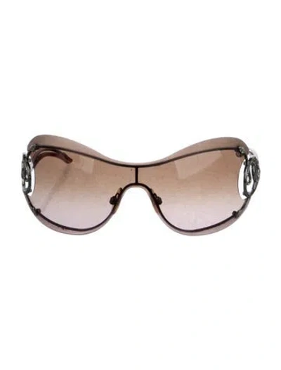 Pre-owned Roberto Cavalli Cicno Shield Sunglasses In Black