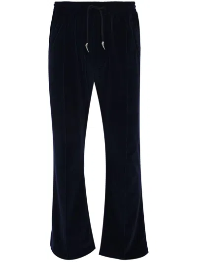 Roberto Cavalli Ciniglia Track Pants In 04926 Navy