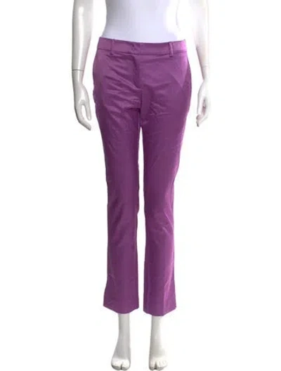 Pre-owned Roberto Cavalli Class Straight Leg Pants W/ Tags In Purple