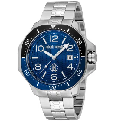 Roberto Cavalli Classic Quartz Blue Dial Men's Watch Rc5g101m0045 In Metallic