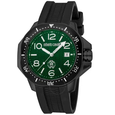 Roberto Cavalli Men's Classic Green Dial Watch In Black / Green