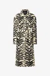 Roberto Cavalli Mantel Mit Print In Bianco/nero