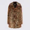 Roberto Cavalli Coats Light And Natural In Brown