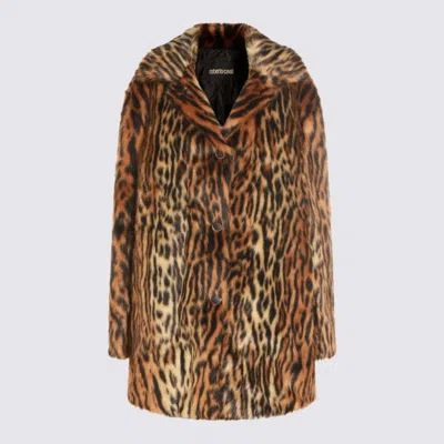 Roberto Cavalli Coats Light And Natural In Brown