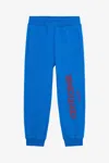 Roberto Cavalli Cobalt Blue Track Pants With Logo In Blue