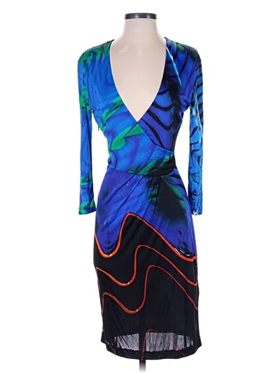 Pre-owned Roberto Cavalli Cocktail Dress In Blue