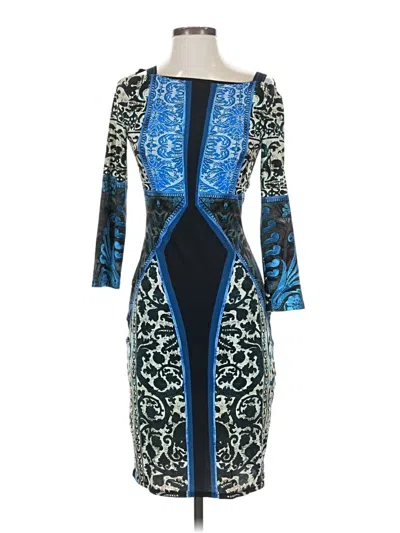 Pre-owned Roberto Cavalli Cocktail Dress In Blue