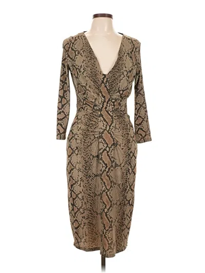 Pre-owned Roberto Cavalli Cocktail Dress In Brown
