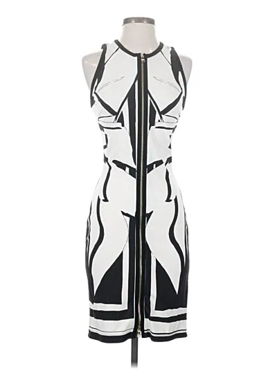 Pre-owned Roberto Cavalli Cocktail Dress In White