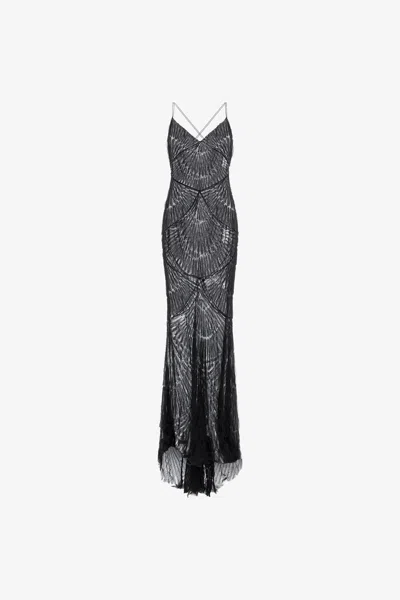 Roberto Cavalli Cocktail Long Dress In Black