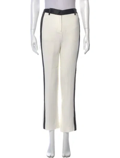 Pre-owned Roberto Cavalli Colorblock Pattern Straight Leg Pants In White