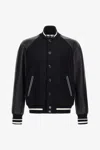 Roberto Cavalli Contrast-panel Bomber Jacket In Black