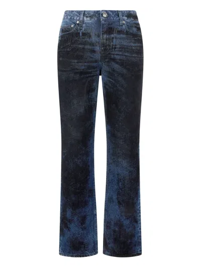 Roberto Cavalli Contrast-faded Jeans In Blue