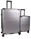 Roberto Cavalli Core Molded 2pc Expandable Luggage Set In Silver