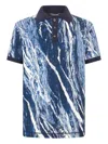 Roberto Cavalli Rubane Print Polo In Blue