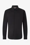 Roberto Cavalli Cotton Shirt With Embroidery In Black