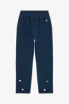 Roberto Cavalli Cotton Sweatpants With Rc Monogram In Blue