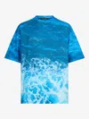 Roberto Cavalli Man Cotton T-shirt In Blue
