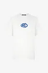 Roberto Cavalli Cotton T-shirt With Monogram In White