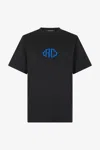 Roberto Cavalli Cotton T-shirt With Monogram In Black