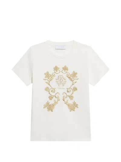 Roberto Cavalli Kids' Cotton T-shirt In White