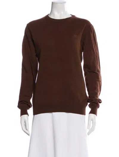 Pre-owned Roberto Cavalli Crew Neck Long Sleeve Sweatshirt In Brown