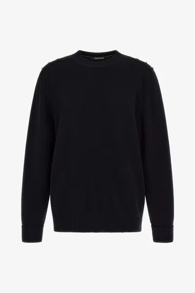 Roberto Cavalli Crew-neck Pullover In Black