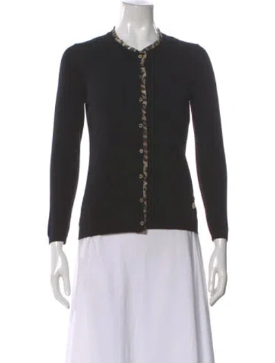Pre-owned Roberto Cavalli Crew Neck Sweater In Black