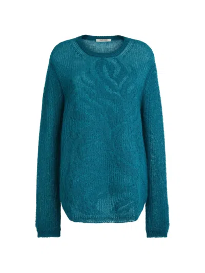 Roberto Cavalli Crew-neck Sweater In Green