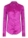 Roberto Cavalli Einfarbige Strukturhemd In Pink