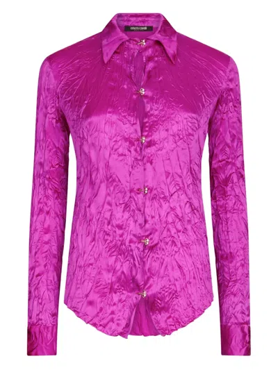 ROBERTO CAVALLI CRINKLE SILK SHIRT