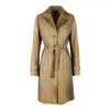 Roberto Cavalli Croc Embossed Leather Trench Coat - '00s In Brown