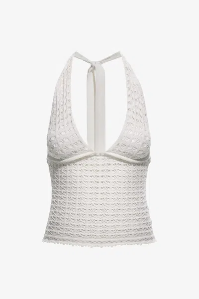 ROBERTO CAVALLI HÄKELTOP MIT NECKHOLDER