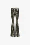 Roberto Cavalli Crocodile Effect Pants In Silver