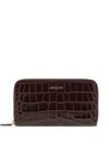 Roberto Cavalli Crocodile-effect Zip Wallet